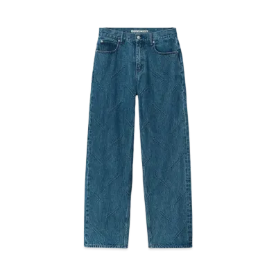 Alexander Wang Emboss Logo Super Ez Low Rise Jeans "Indigo"