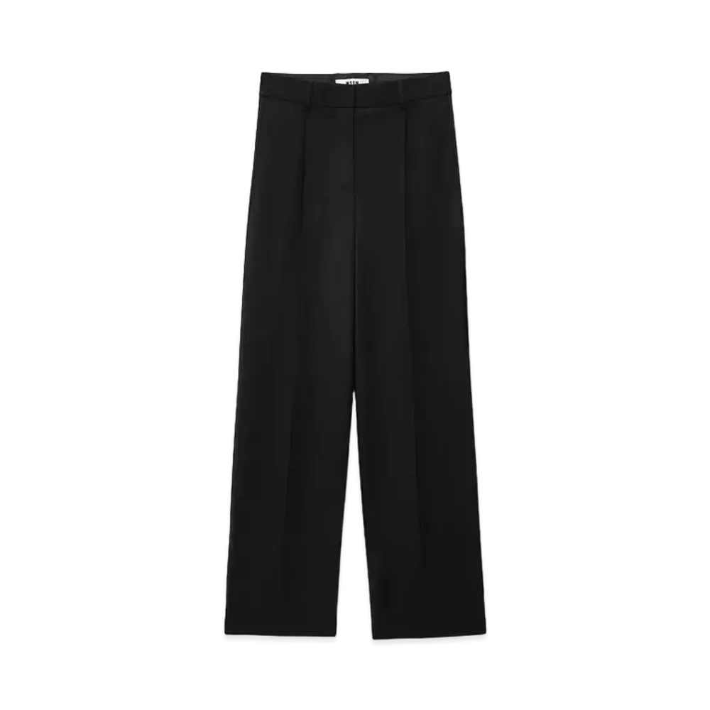 MSGM Solid-Colour Tailoring Palazzo Trousers In Virgin Wool "Black"