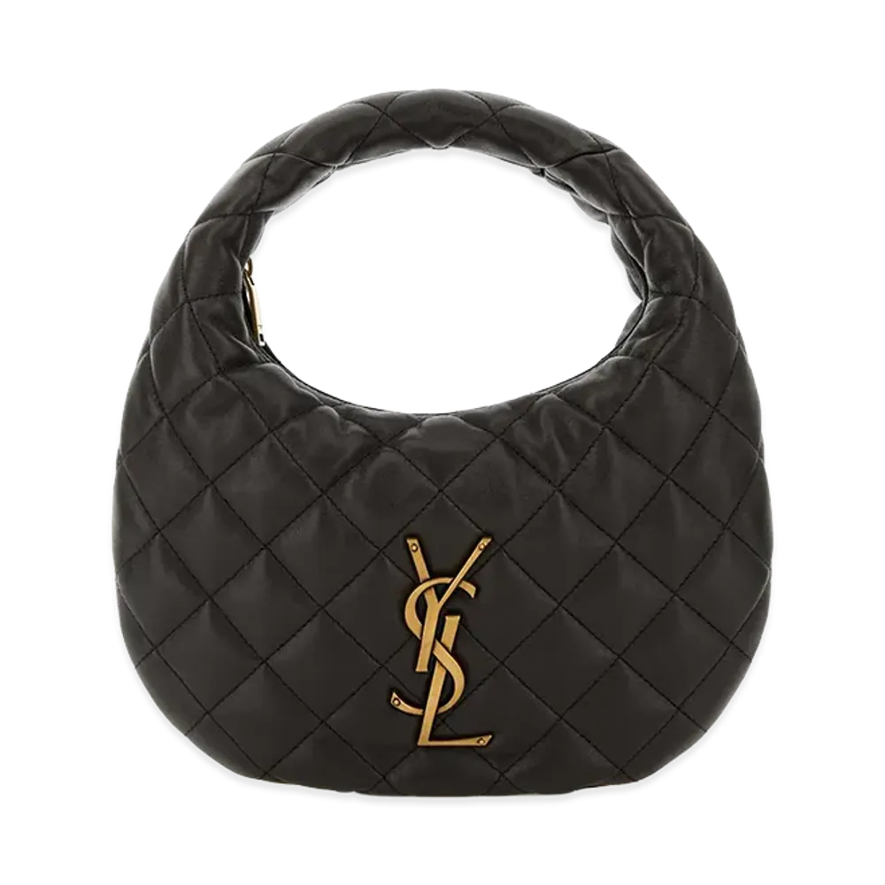 Saint Laurent Women's Charcoal Nappa Leather Icarino Shoulder Bag "Brown"