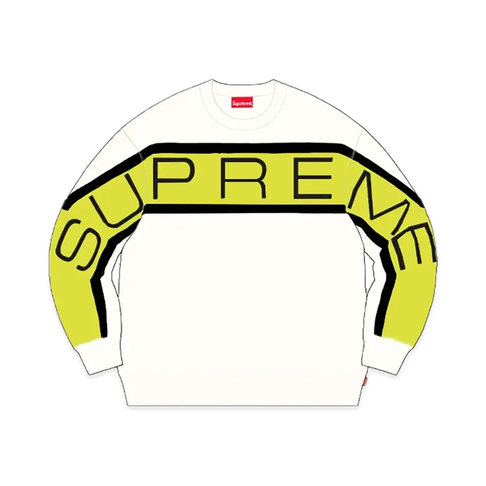 Supreme Paneled Crewneck "White"