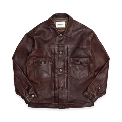 SubCulture S07XX Calfskin Leather Jacket "Brown"