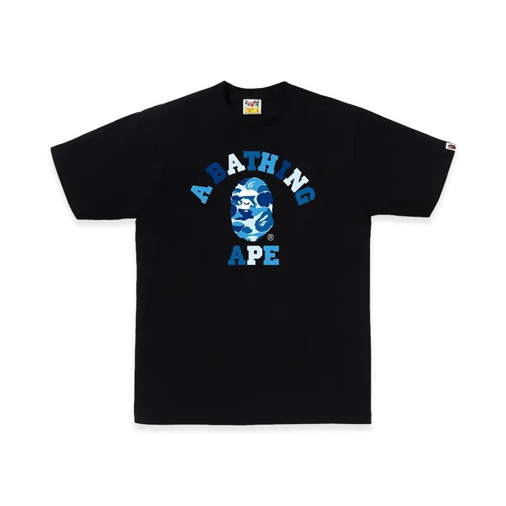 A BATHING APE ABC Camo College Tee "Black/Blue"