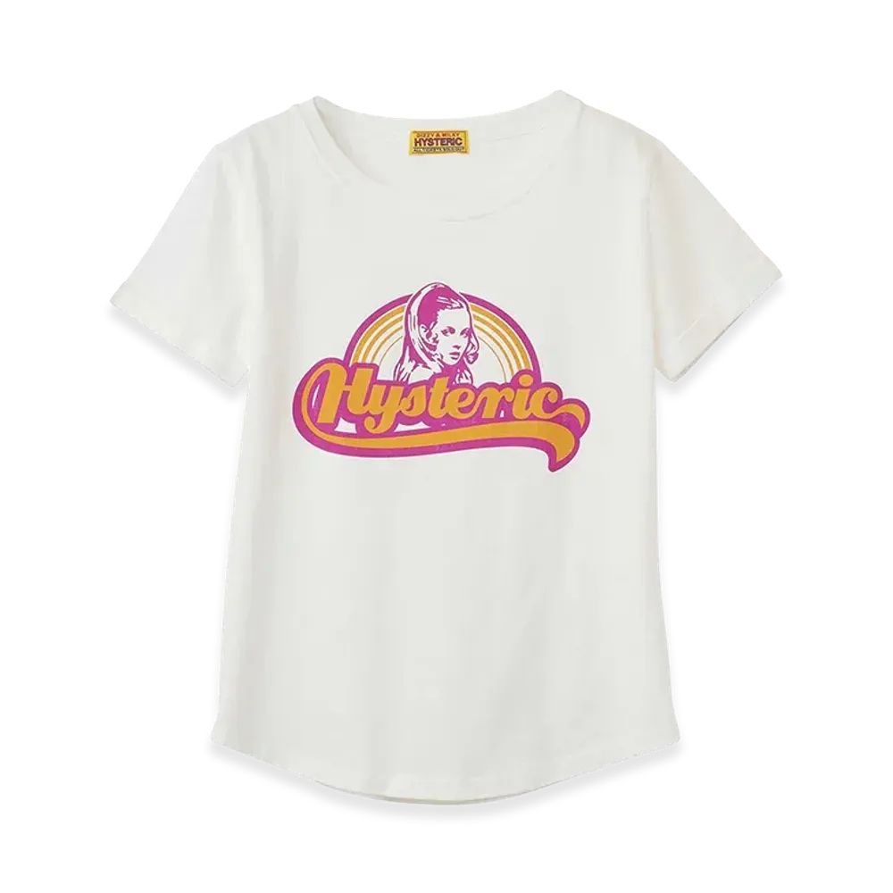 HYSTERIC GLAMOUR Living In The Rainbow Tee "White"