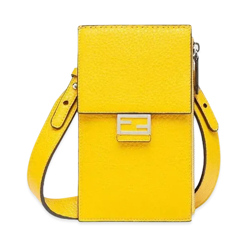 FENDI Smartphone Bag Leather Mobile Phone Holder "Yellow"