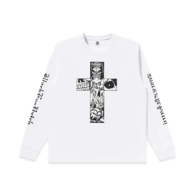 BlackEyePatch Cross Evil L/S Tee "White"
