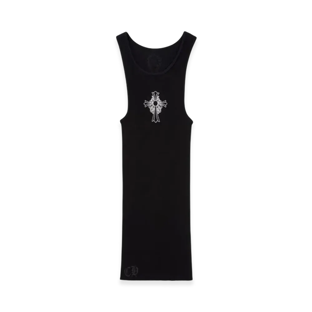 Chrome Hearts Hairy Cross Rib Tank Top "Black"