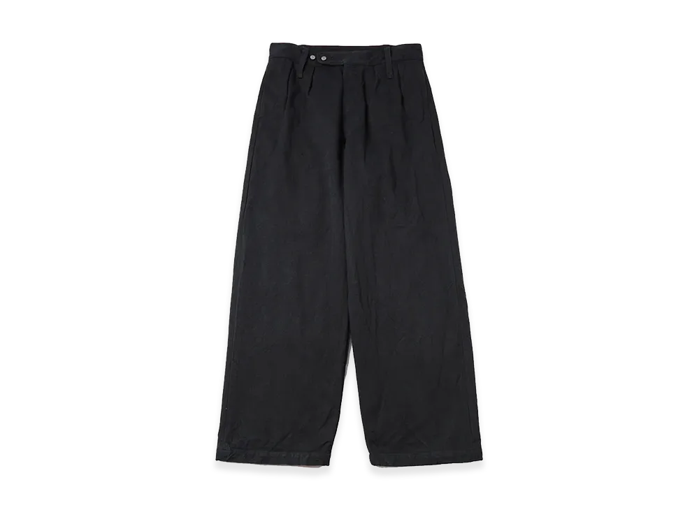 A.PRESSE Vintage Silk Hemp WW2 British Army Trousers "Black"