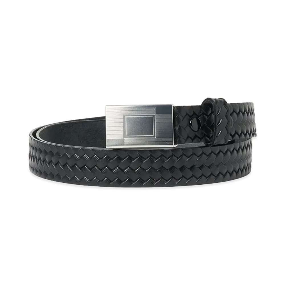 T.T Taiga Takahashi LOT.021 Basketweave Pattern Belt "Black"