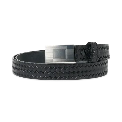 T.T Taiga Takahashi LOT.021 Basketweave Pattern Belt "Black"