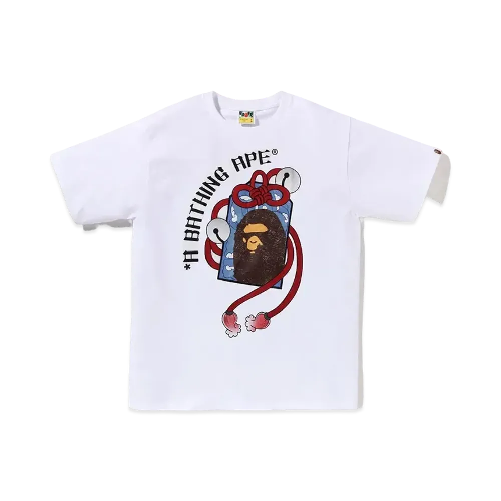 A BATHING APE Japanese Traditional Charm Tee "White"