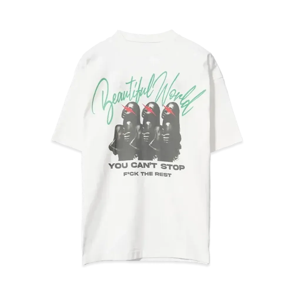 TAIN DOUBLE PUSH BEAUTIFUL SHORT SLEEVE T-SHIRTS "WHITE"