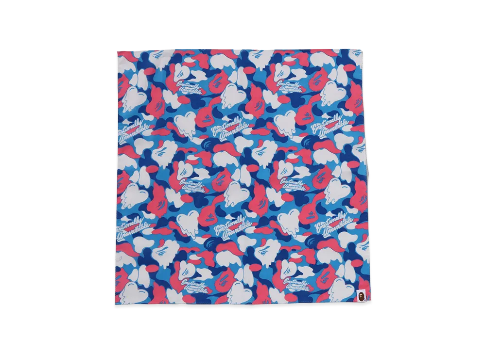A BATHING APE x EMOTIONALLY UNAVAILABLE Bandana "Blue"