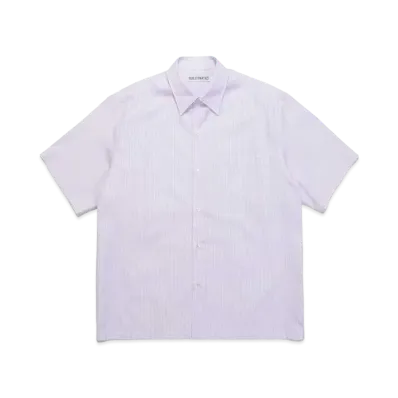 WACKO MARIA STRIPED REGULAR COLLAR SHIRT (IMPOET FABRIC / SOKTAS) "Purple"