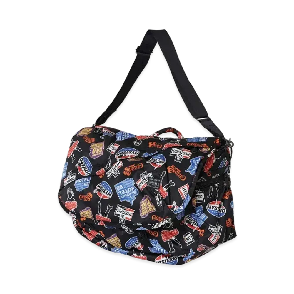HYSTERIC GLAMOUR x PORTER Classic Stickers Pattern Messenger Bag "Black"