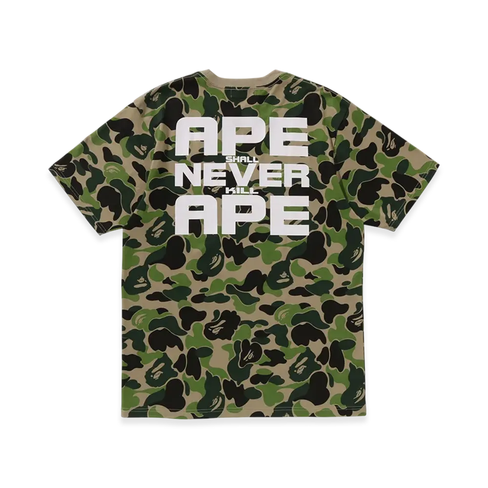 A BATHING APE Abc Camo Asnka Tee "Green"