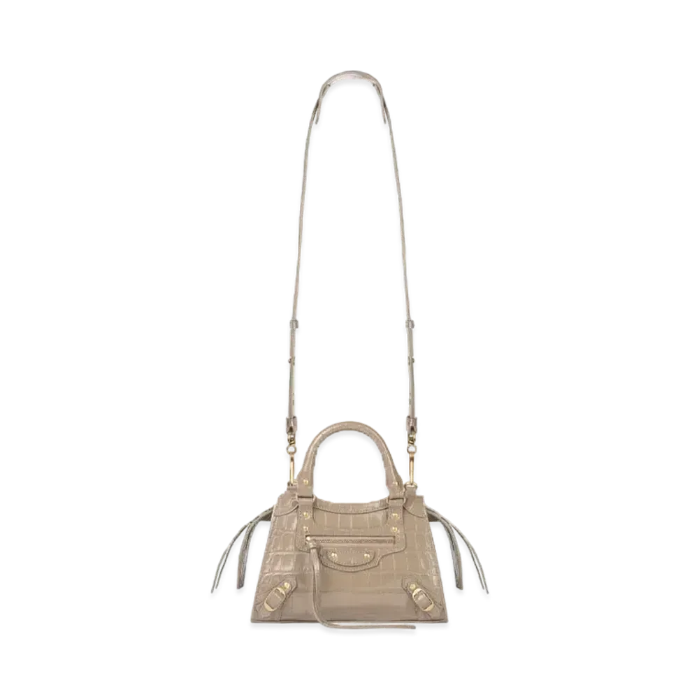 BALENCIAGA Women's Neo Classic Mini Top Handle Bag "Mink"