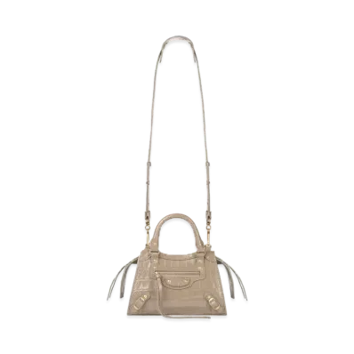 BALENCIAGA Women's Neo Classic Mini Top Handle Bag "Mink"