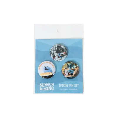 B:MING by BEAMS x PUPPET SUNSUN / Can Badge (3P) "BookStore"