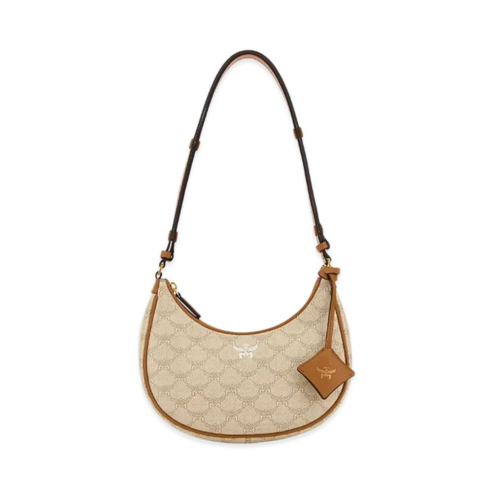 MCM Women's Canvas Small Himmel Shoulder Bag "Beige"