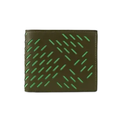 Bottega Veneta Perforated Nappa Leather Bi-fold Wallet "Khaki"