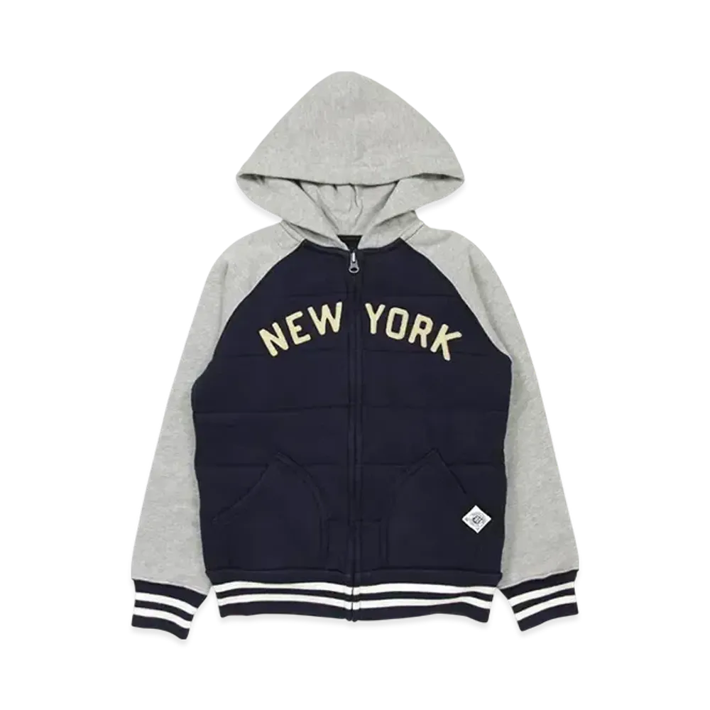 Polo Ralph Lauren Kids Fleece Hood Jacket "Navy/Grey"