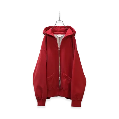 ANCELLM Zip Up Hoodie "Red"