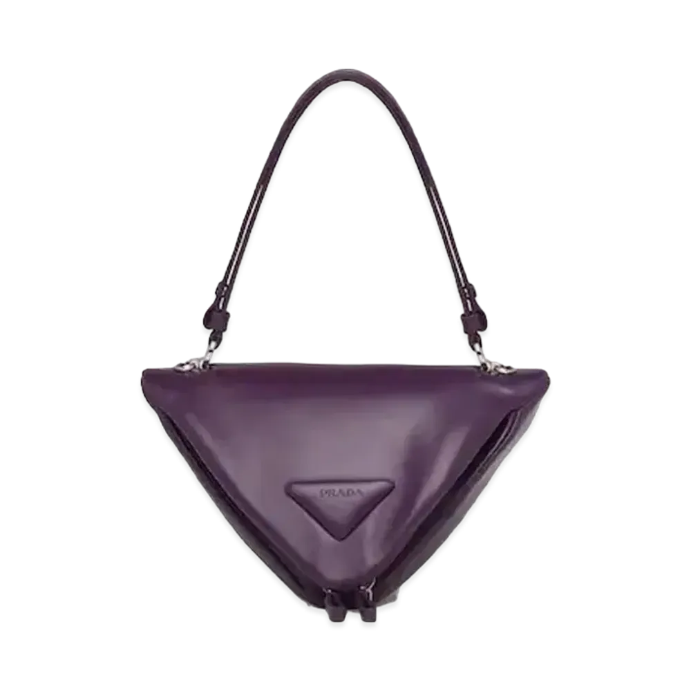 PRADA Padded Nappa Leather Handbag "Purple"