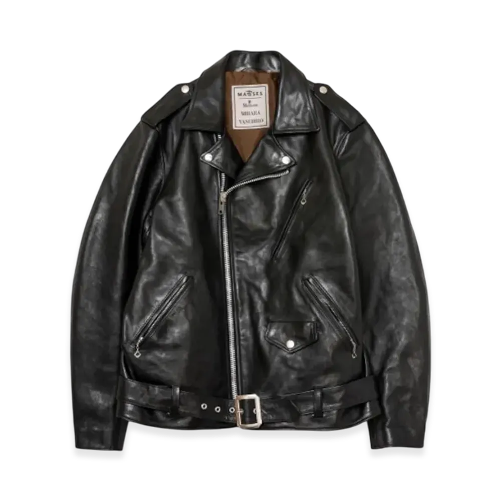 MASSES x Maison MIHARA YASUHIRO Horse Leather Zip Jacket Vintage "Black"