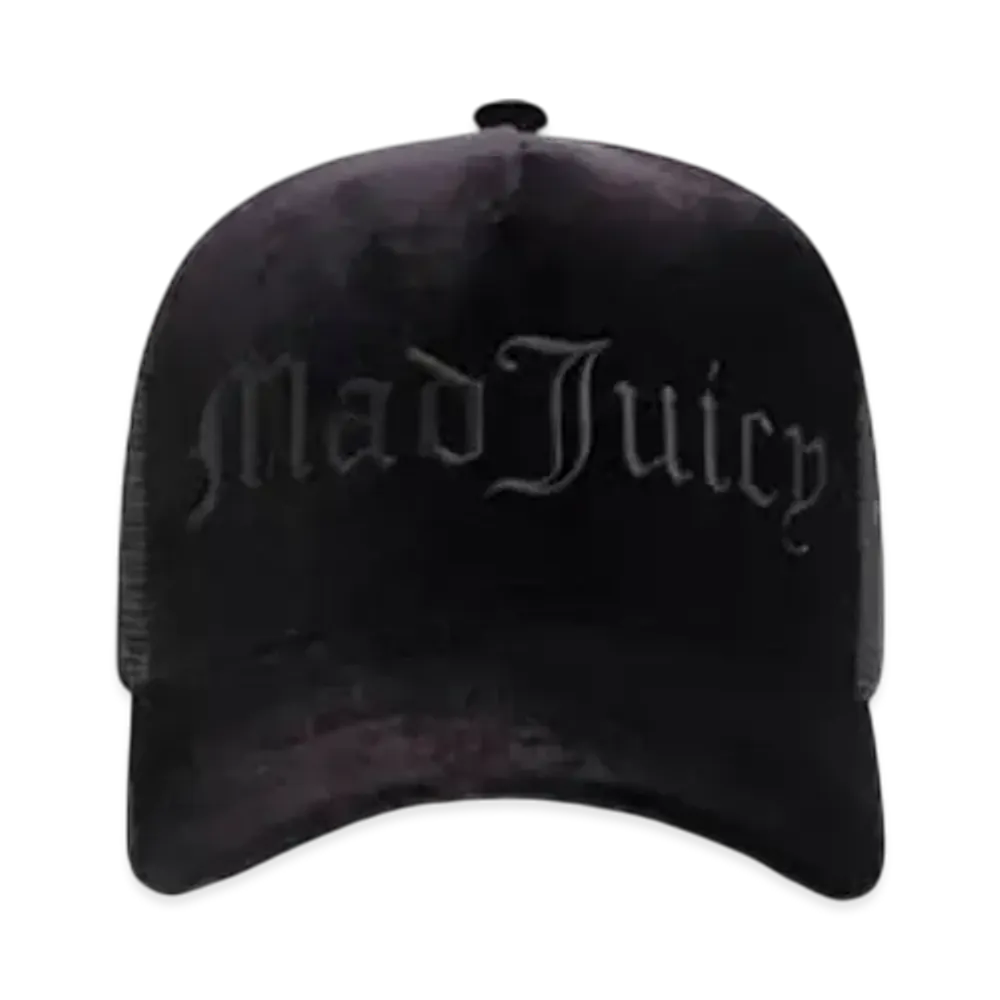 Madhappy x Juicy Couture Mad Juicy Velour Trucker Hat "Black"