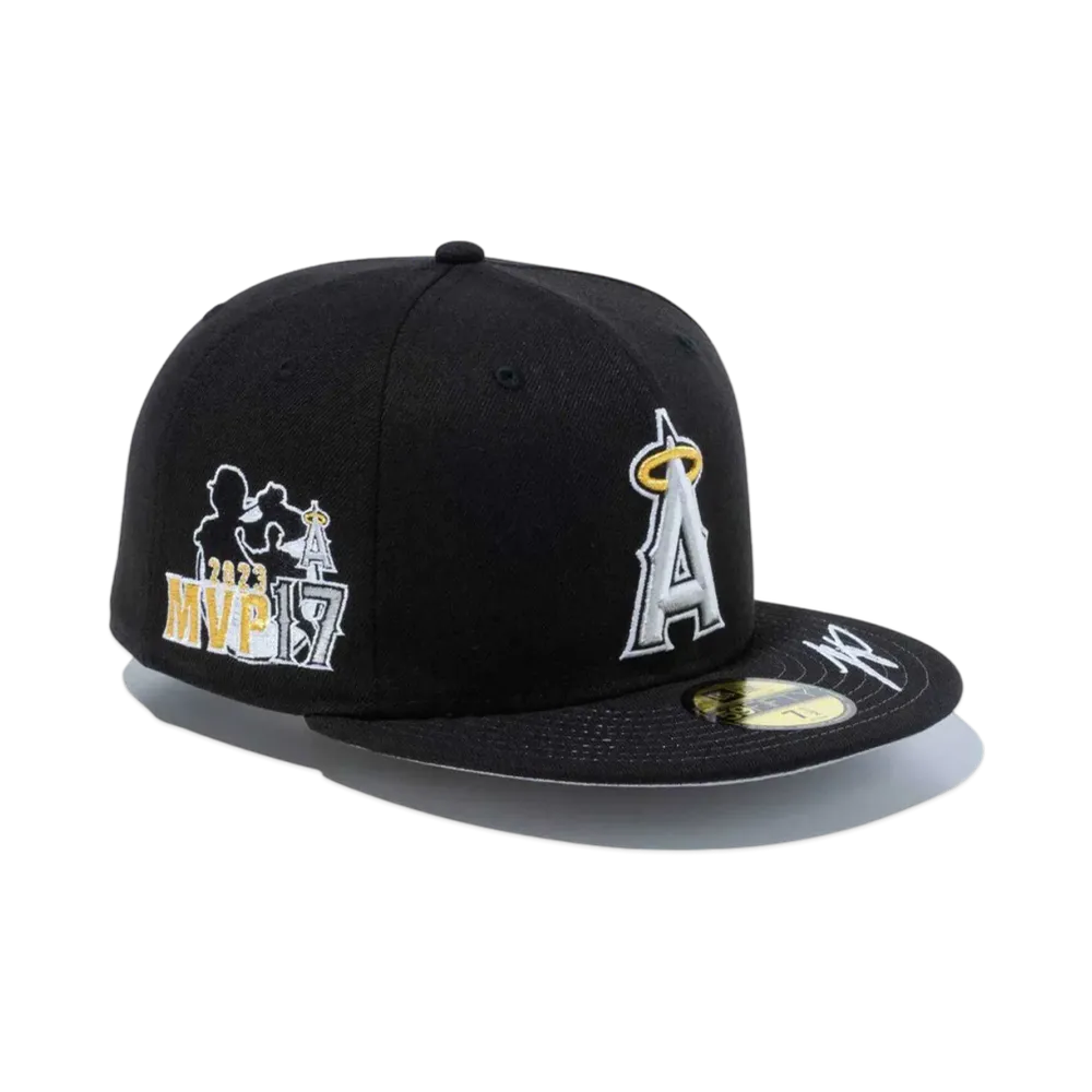 NEW ERA x Shohei Ohtani 59Fifty American League MVP & Home Runs Leaders Los Angeles Angels Black x White "Black"