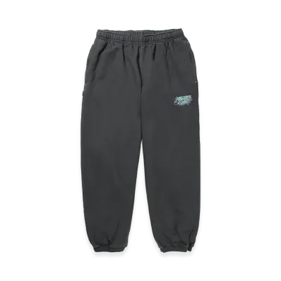 APHRODITEGANG Classic Logo Embroidery Garment Dye Sweat Pants "Black/Blue"