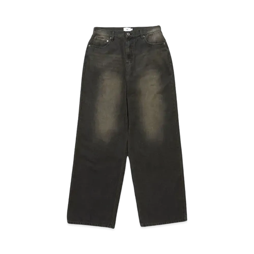 FTW WIDE STRAIGHT DENIM PANTS "BLACK"