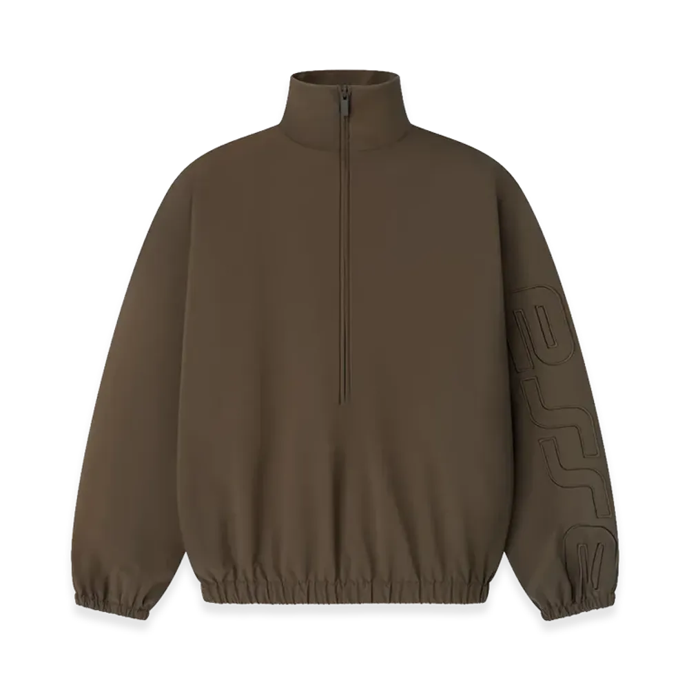 FEAR OF GOD ESSENTIALS Active Trace Half Zip Track Jacket "Brown"