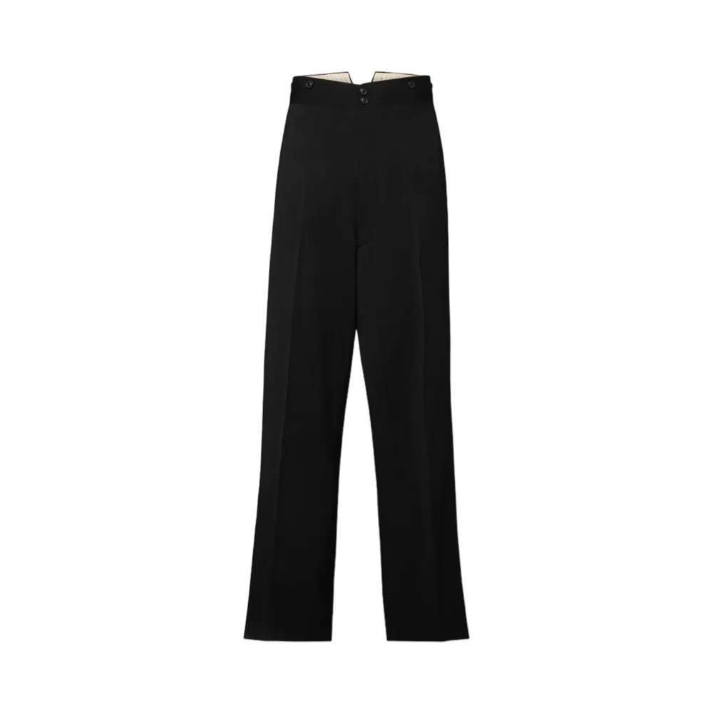 Maison Margiela Men's Wool Barathea Trousers "Black"