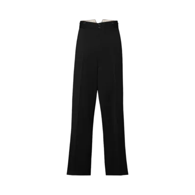 Maison Margiela Men's Wool Barathea Trousers "Black"