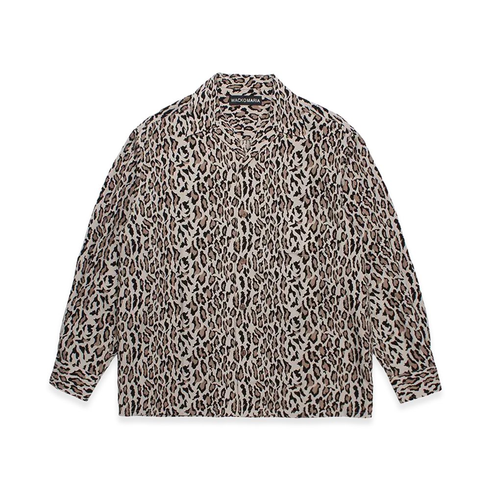 WACKO MARIA Leopard Hawaiian Shirt "Gray"