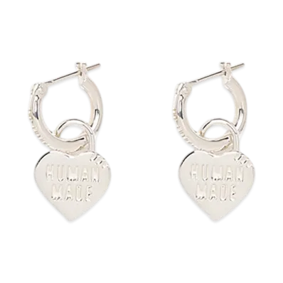 HUMAN MADE Heart Silver Earrings "Silver"