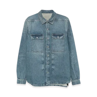 Rick Owens DRKSHDW Denim Outershirt Washed "Indigo"