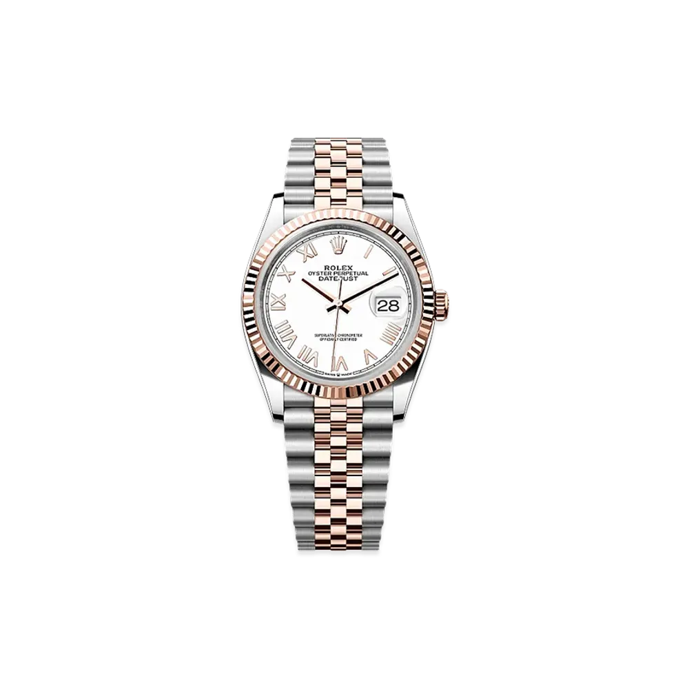 ROLEX Datejust 36 Oystersteel & Everose Gold "White"