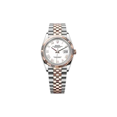 ROLEX Datejust 36 Oystersteel & Everose Gold "White"
