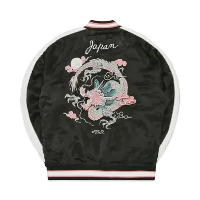 FR2 Rabbits Dragon Embroidery Reversible Souvenir Jacket "Black"