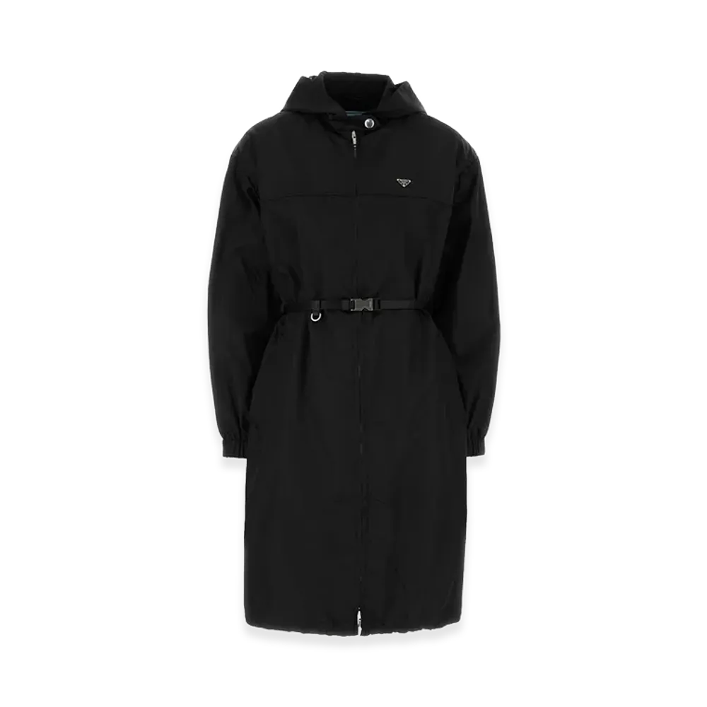 PRADA Women's Re-Nylon Raincoat "Black"