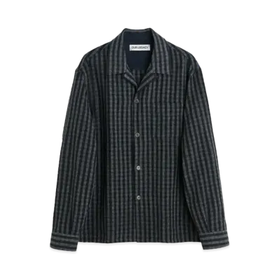 OUR LEGACY Heusen Shirt Principal Check Rural Wool "Black"