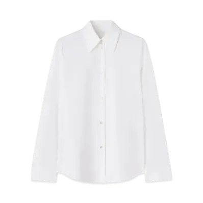 Jil Sander Women's Cotton Poplin Shirt "Optic White"