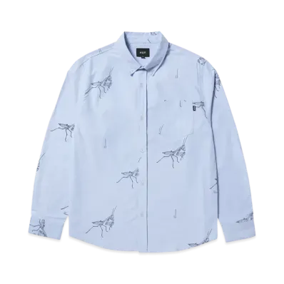HUF Winter 24 Mantis LS Oxford Shirt "Blue"