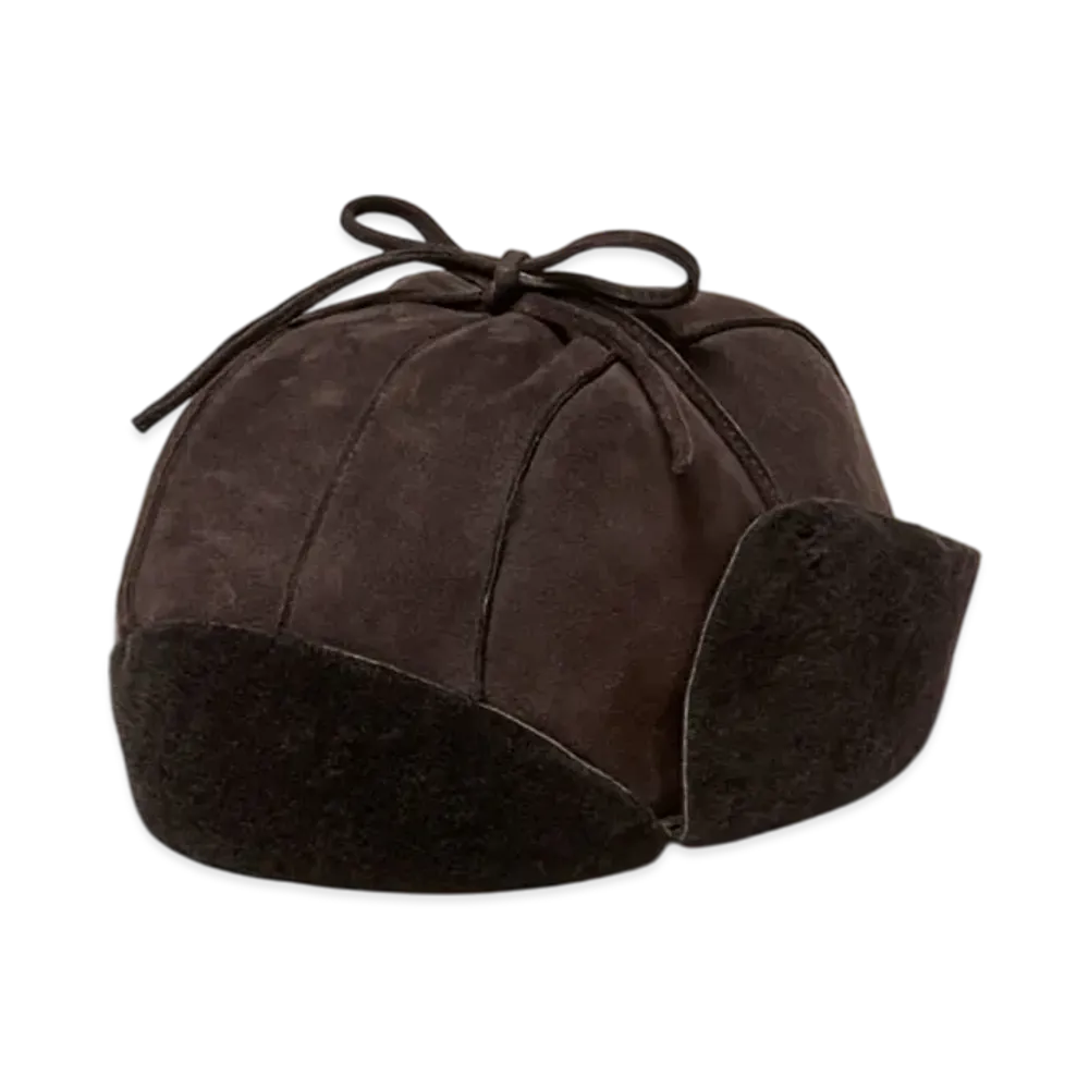 AURALEE Merino Mouton Cap "Dark Brown"