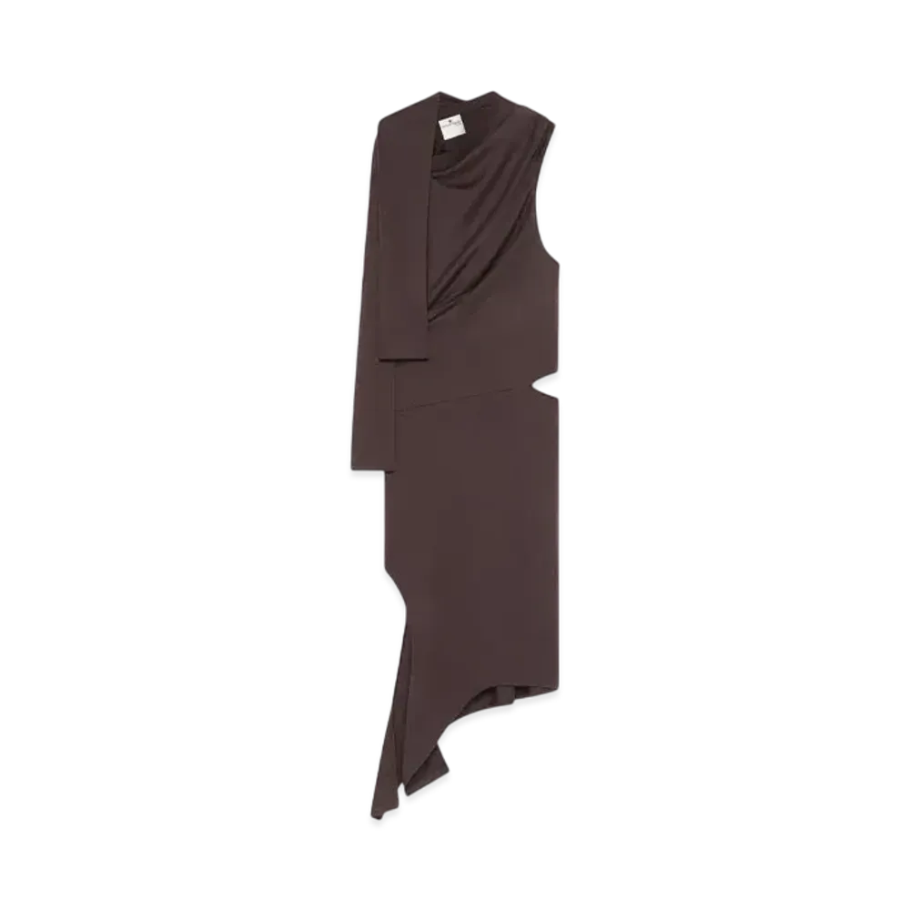Courreges Off Shoulder Dress "Chocolate"