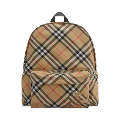 Burberry Check Backpack "Sand"