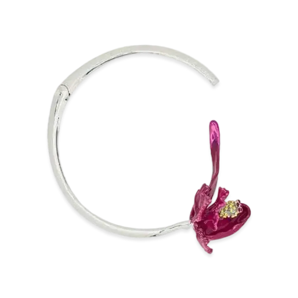 Marc Jacobs Future Floral Choker "Silver/Hot Pink Multi"