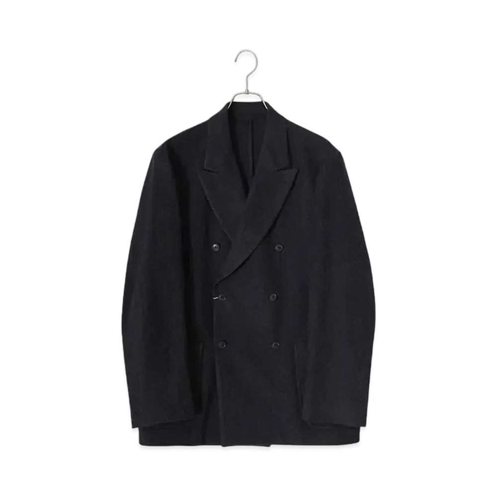 COMOLI Refined Wool Double Jacket "Navy"